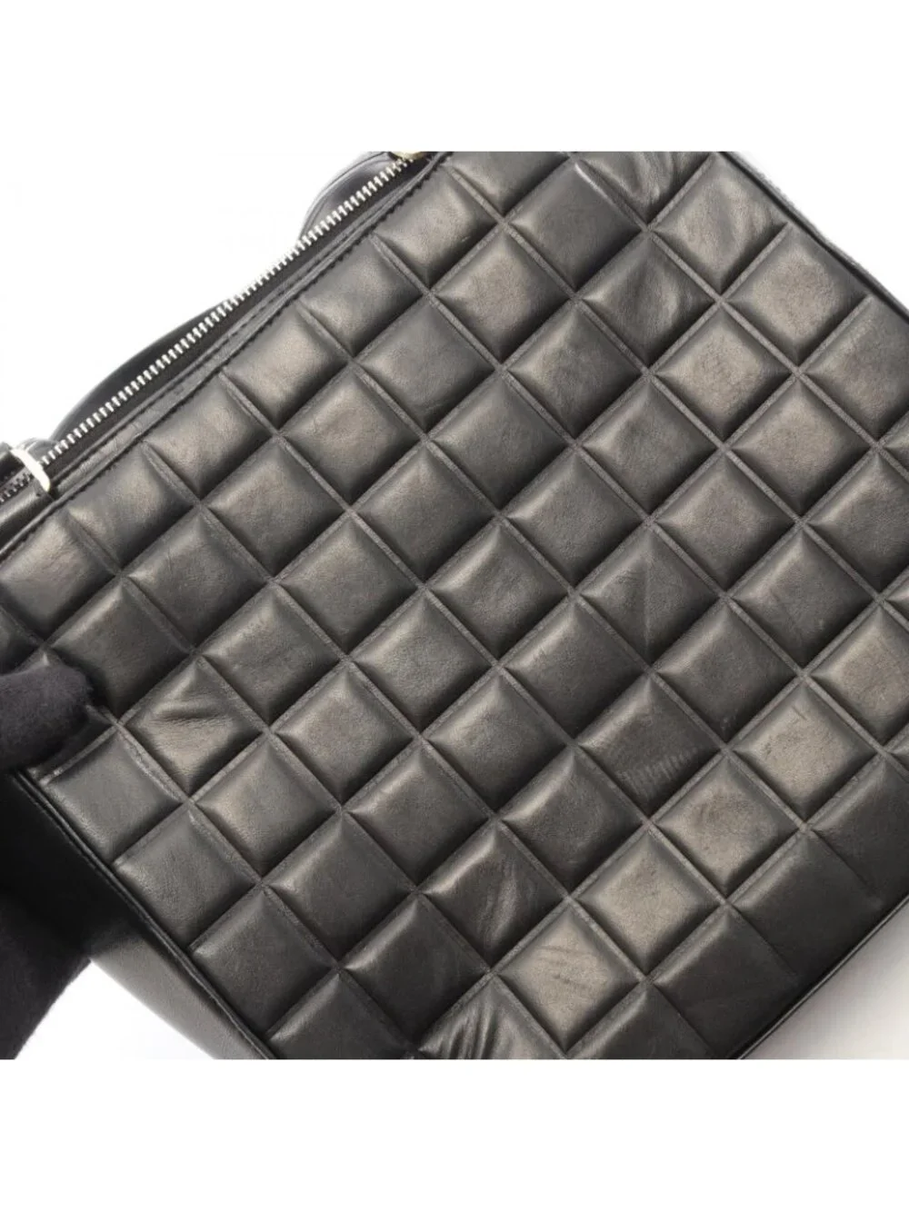 Chanel Tote Bag Choco Bar Black Lambskin CC Logo